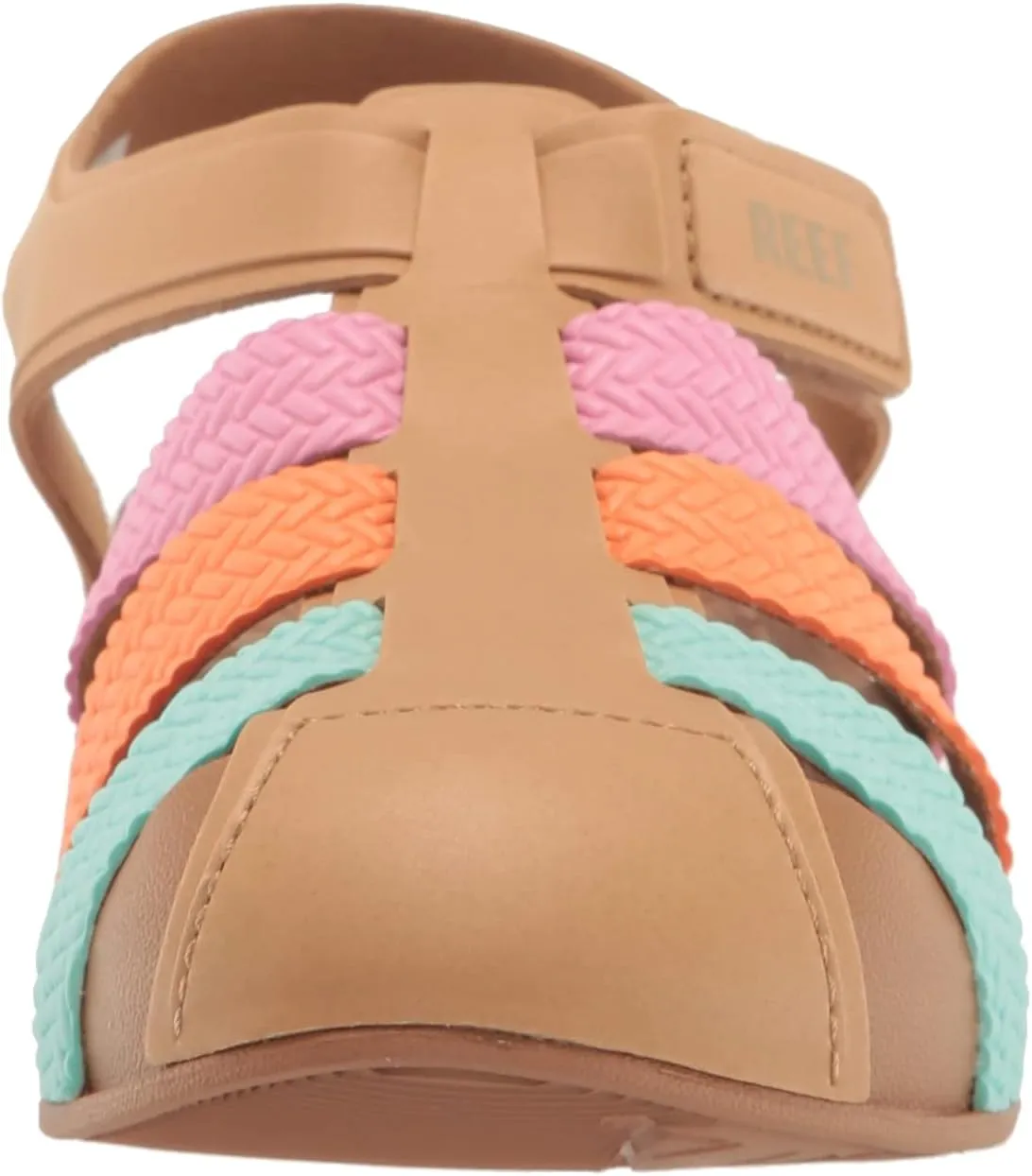 REEF Kids' Water Beachy Fisherman Sandal, Water Friendly, Adjustable Velcro Strap, Closed Toe