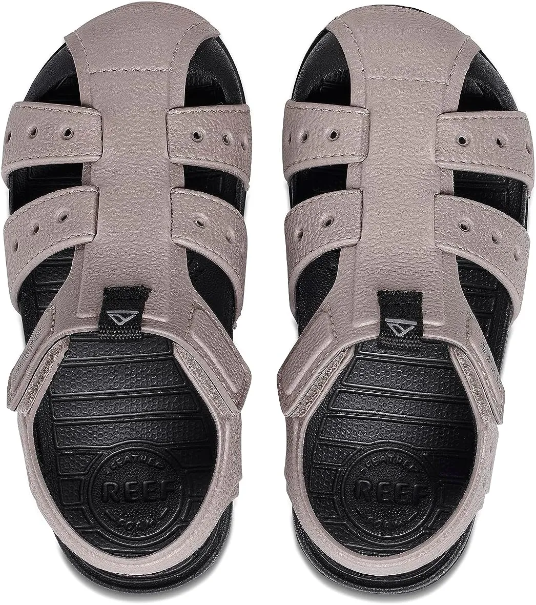 REEF Kids' Water Beachy Fisherman Sandal, Water Friendly, Adjustable Velcro Strap, Closed Toe