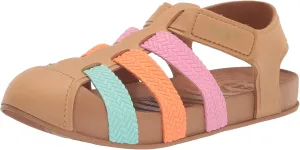 REEF Kids' Water Beachy Fisherman Sandal, Water Friendly, Adjustable Velcro Strap, Closed Toe