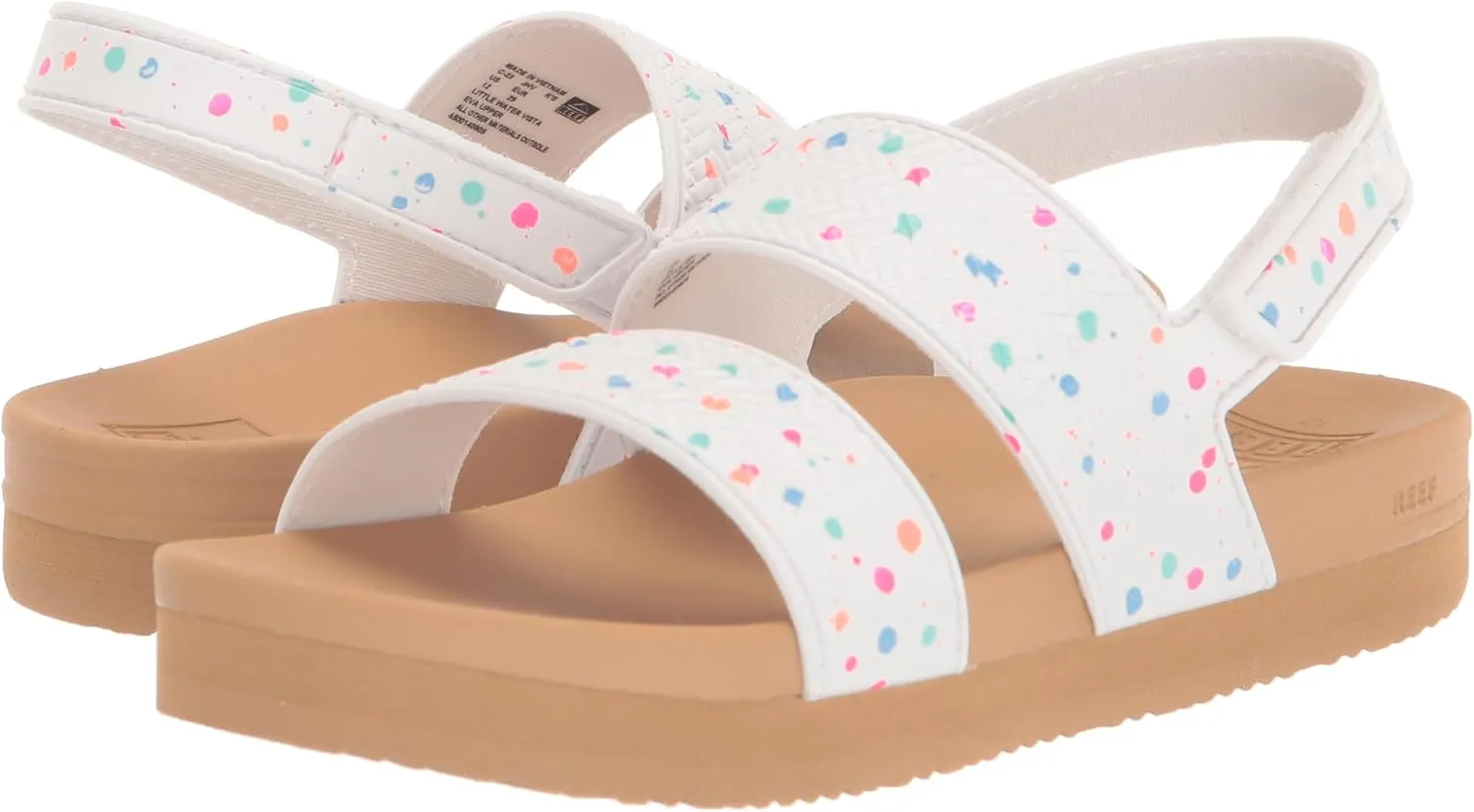 REEF Toddler/Little Kid Water Vista Platform Sandal, Water Friendly, Adjustable Velcro Strap
