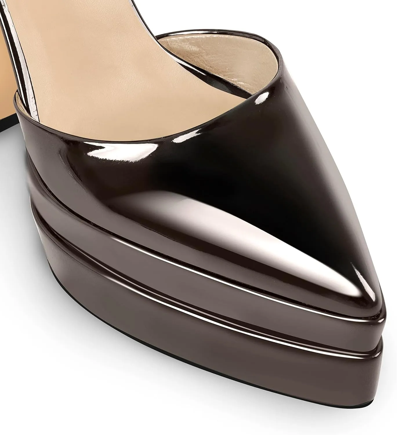 richealnini Chunky Platform Heels for Women Ankle Buckle Strap Pumps Block High Heels Sandals
