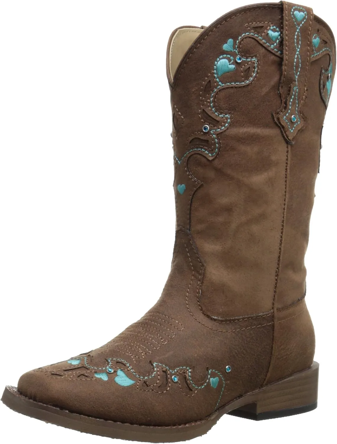 Roper Toddlers Hearts Boot, Brown, 6