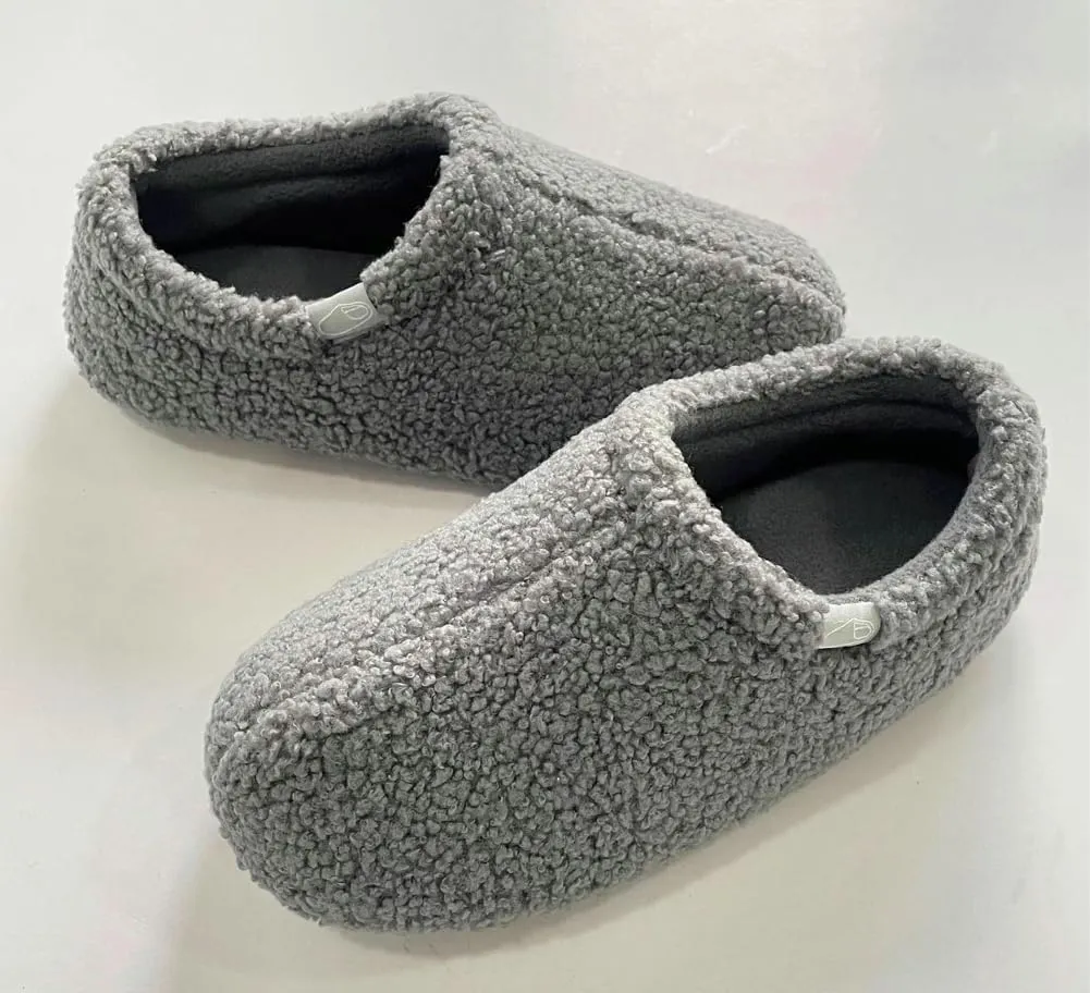 Rungion Fuzzy House Slippers for Women Men Warm Wrap Heel Slippers Comfy Non-slip Winter Sandals Indoor Outdoor