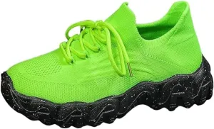 Running Shoes Womens Lightweight Fashion Sport Sneakers Casual Lightweight Knit Socks Comfortable Muffin Shoes for Men Women Gym Work Walking Sneakers Slip On Indoor Outdoor
