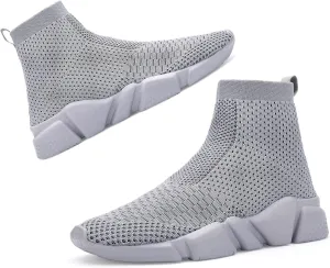 Santiro Womens Slip On Shoes Lightweight High Top Sneakers Comfortable Gym Walking Shoes