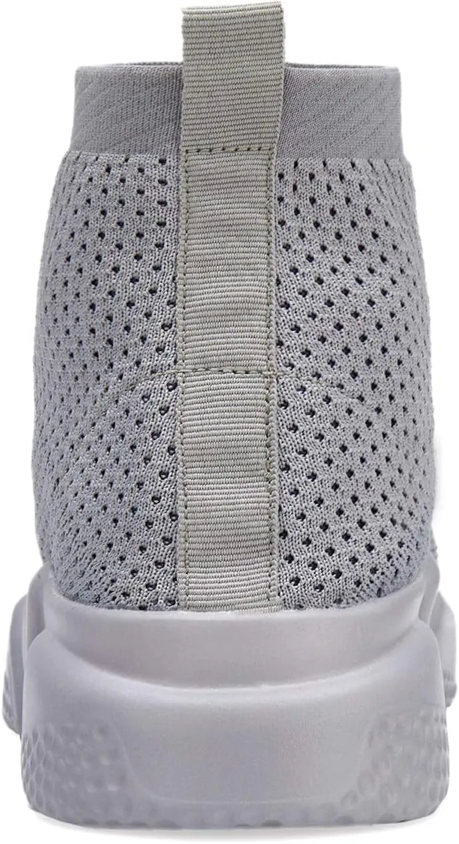 Santiro Womens Slip On Shoes Lightweight High Top Sneakers Comfortable Gym Walking Shoes