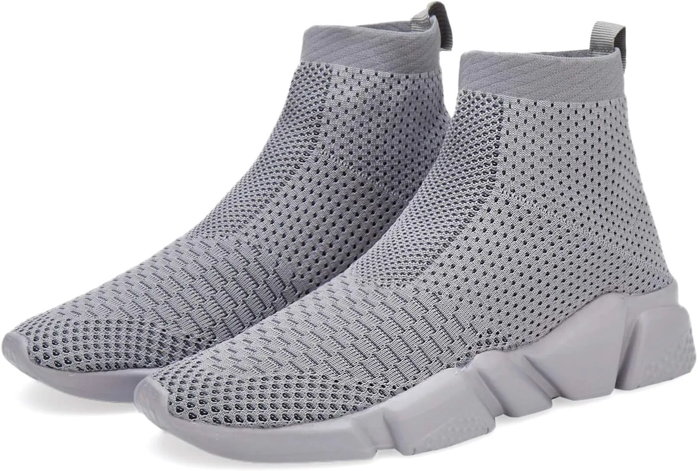 Santiro Womens Slip On Shoes Lightweight High Top Sneakers Comfortable Gym Walking Shoes