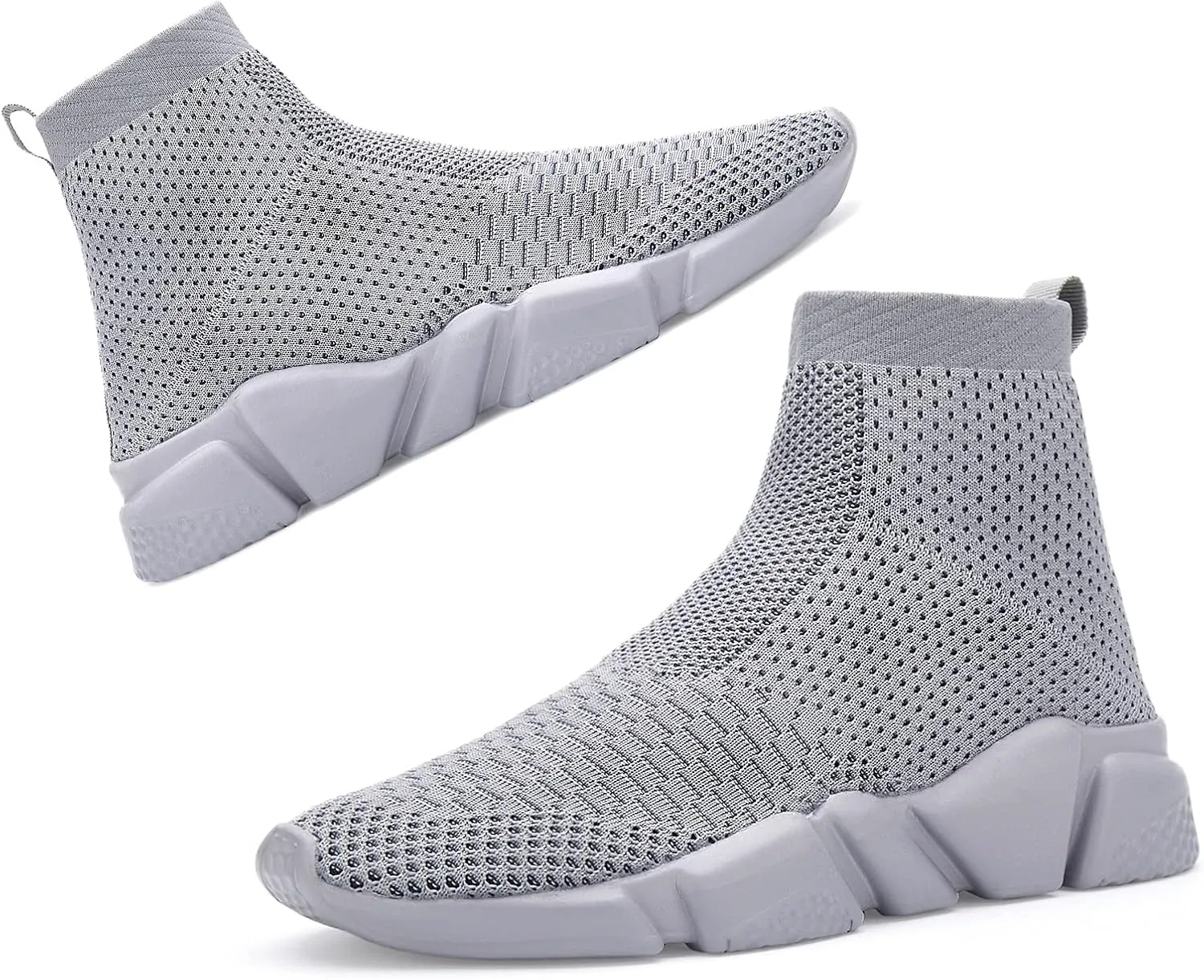Santiro Womens Slip On Shoes Lightweight High Top Sneakers Comfortable Gym Walking Shoes