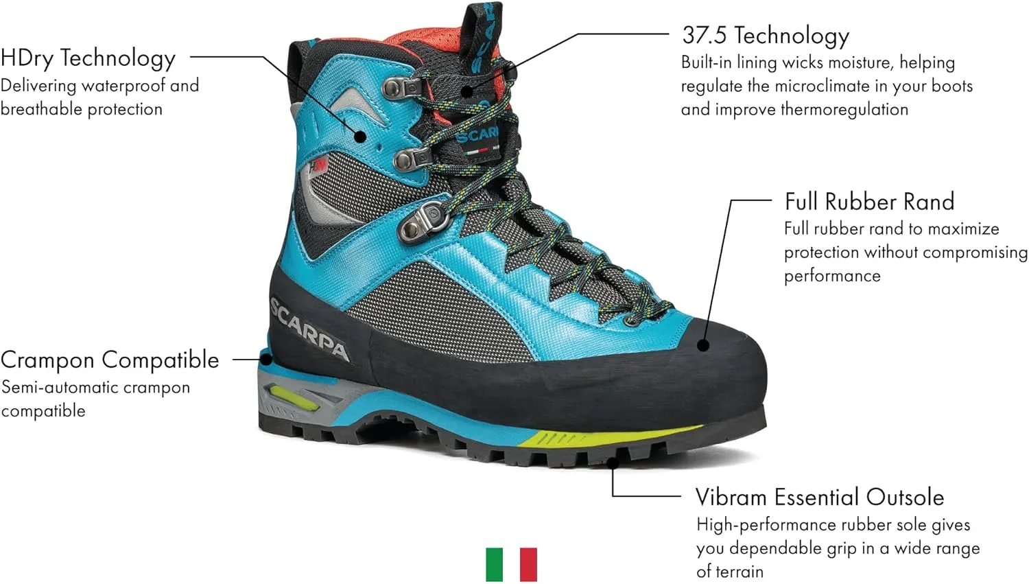 SCARPA Women's Charmoz HD Waterproof Boots for Hiking and Mountaineering