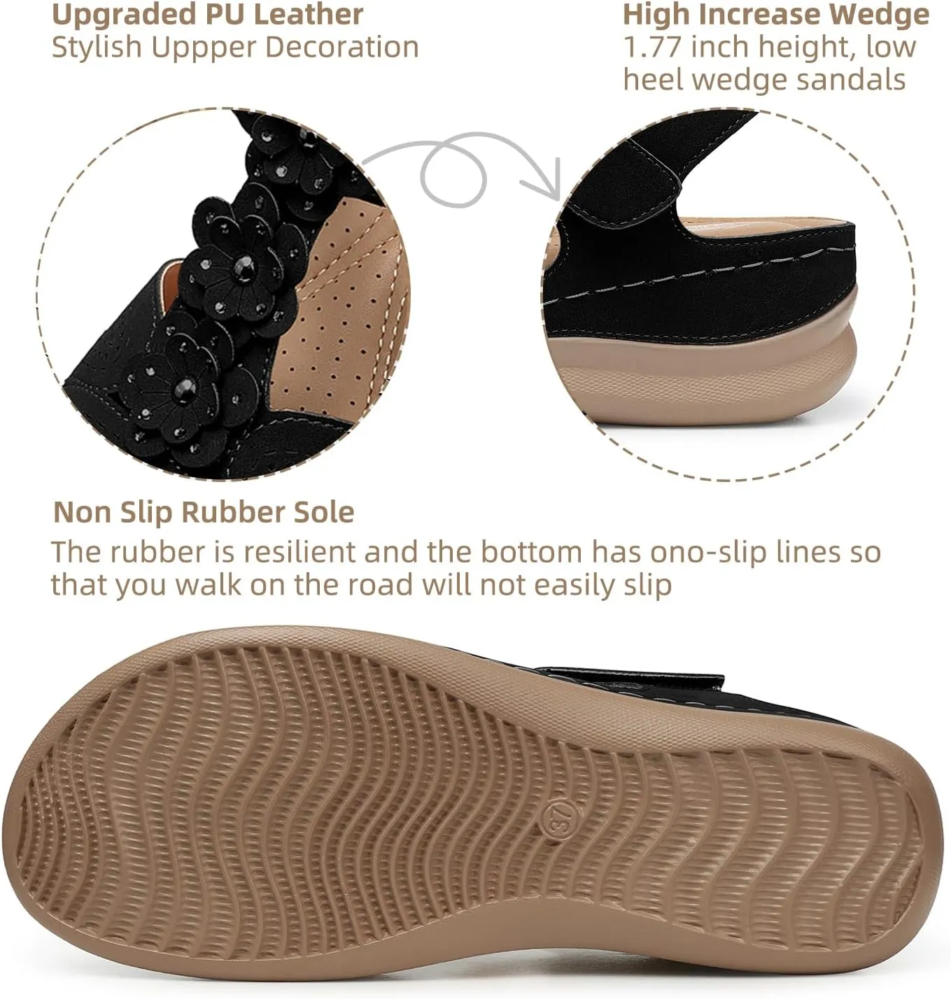 SHIBEVER Wedge Sandals for Women Dressy: Comfortable Summer Platform Casual Dress Women Sandal