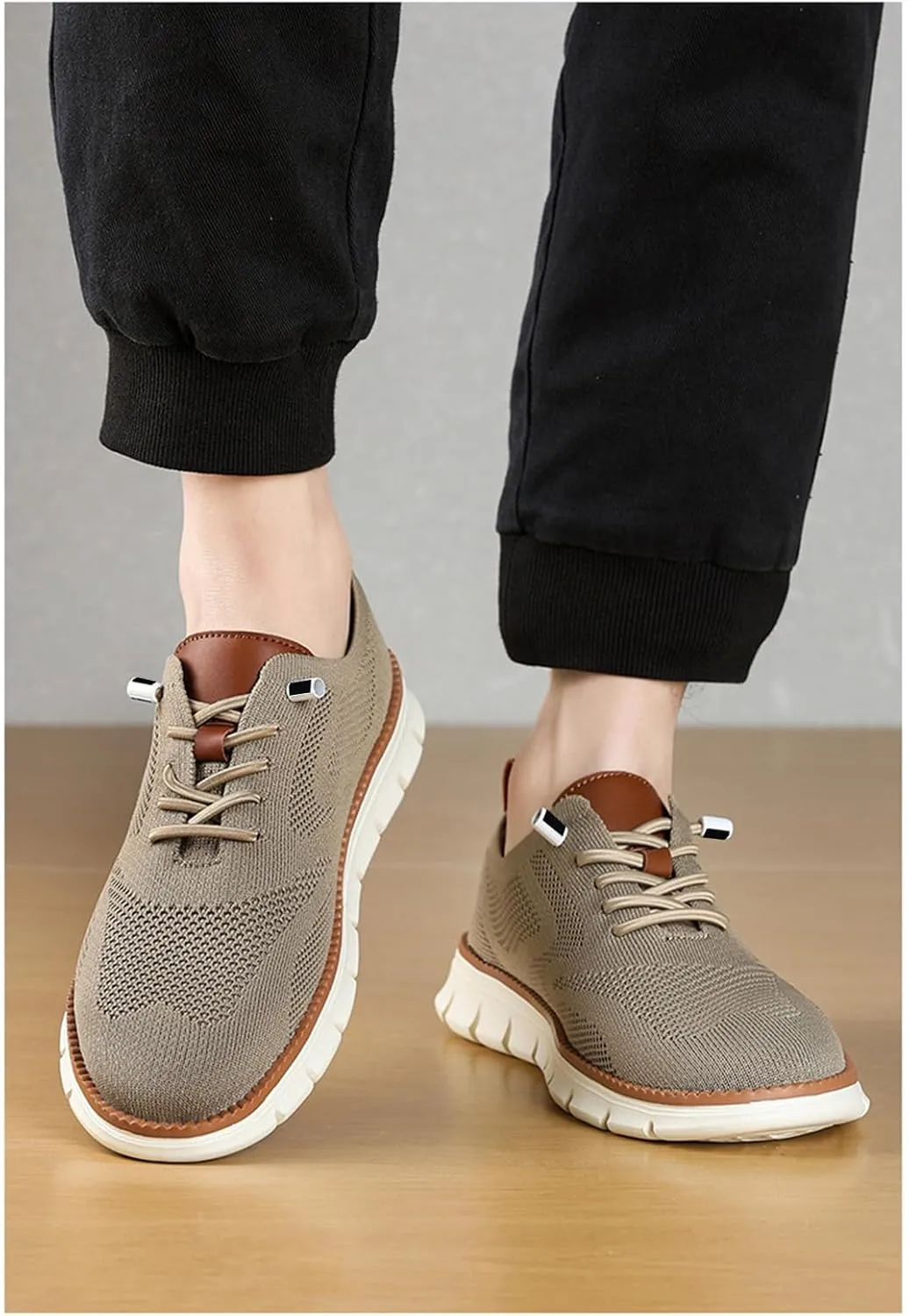 Shoes for Men Mens Casual Dress Oxfords Business Mesh Walking Shoes Tennis Comfortable Sneakers Lightweight Soft Sole & Breathable Fashion Sneakers