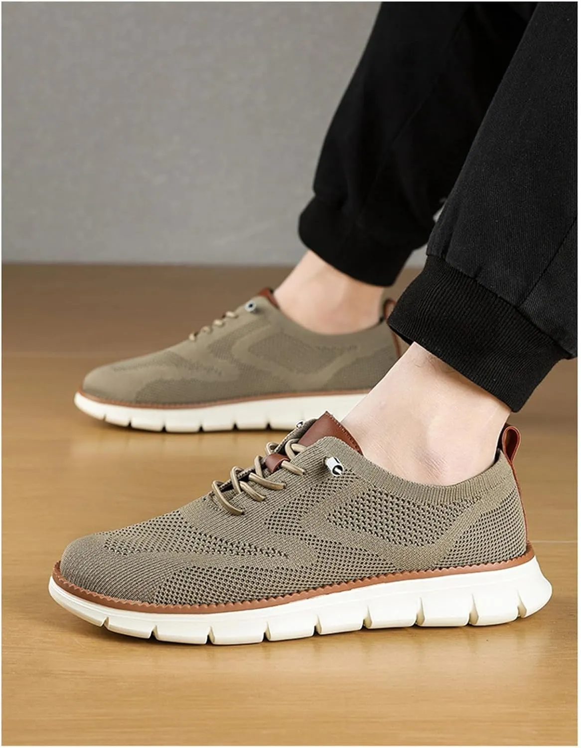Shoes for Men Mens Casual Dress Oxfords Business Mesh Walking Shoes Tennis Comfortable Sneakers Lightweight Soft Sole & Breathable Fashion Sneakers