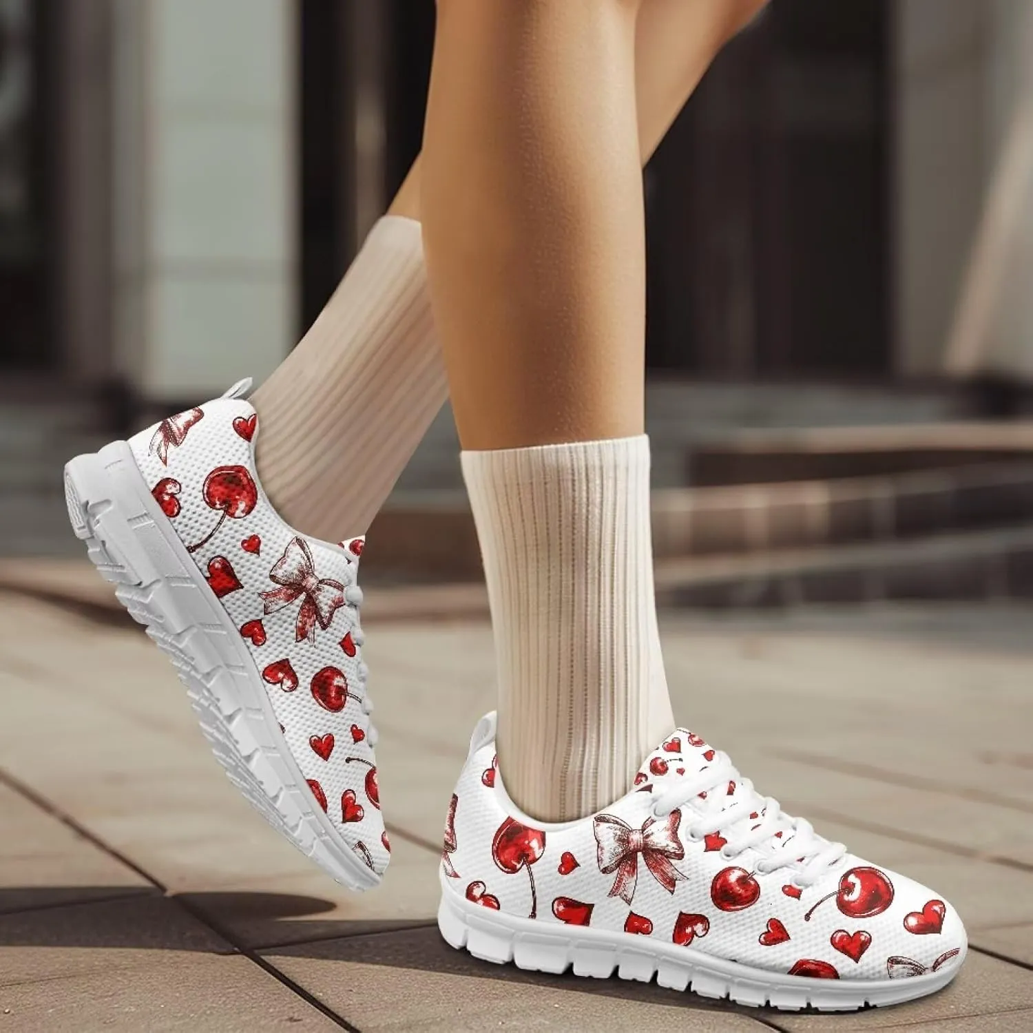 Shoes Women Cozy Casual Breathable Lightweight Athletic Sneakers Workout Lace-Up Exercise Shoes for Ladies US 5-12
