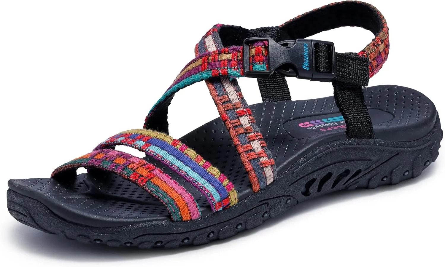 Skechers Women's Reggae Sew Me Boho Woven Strappy Slingback