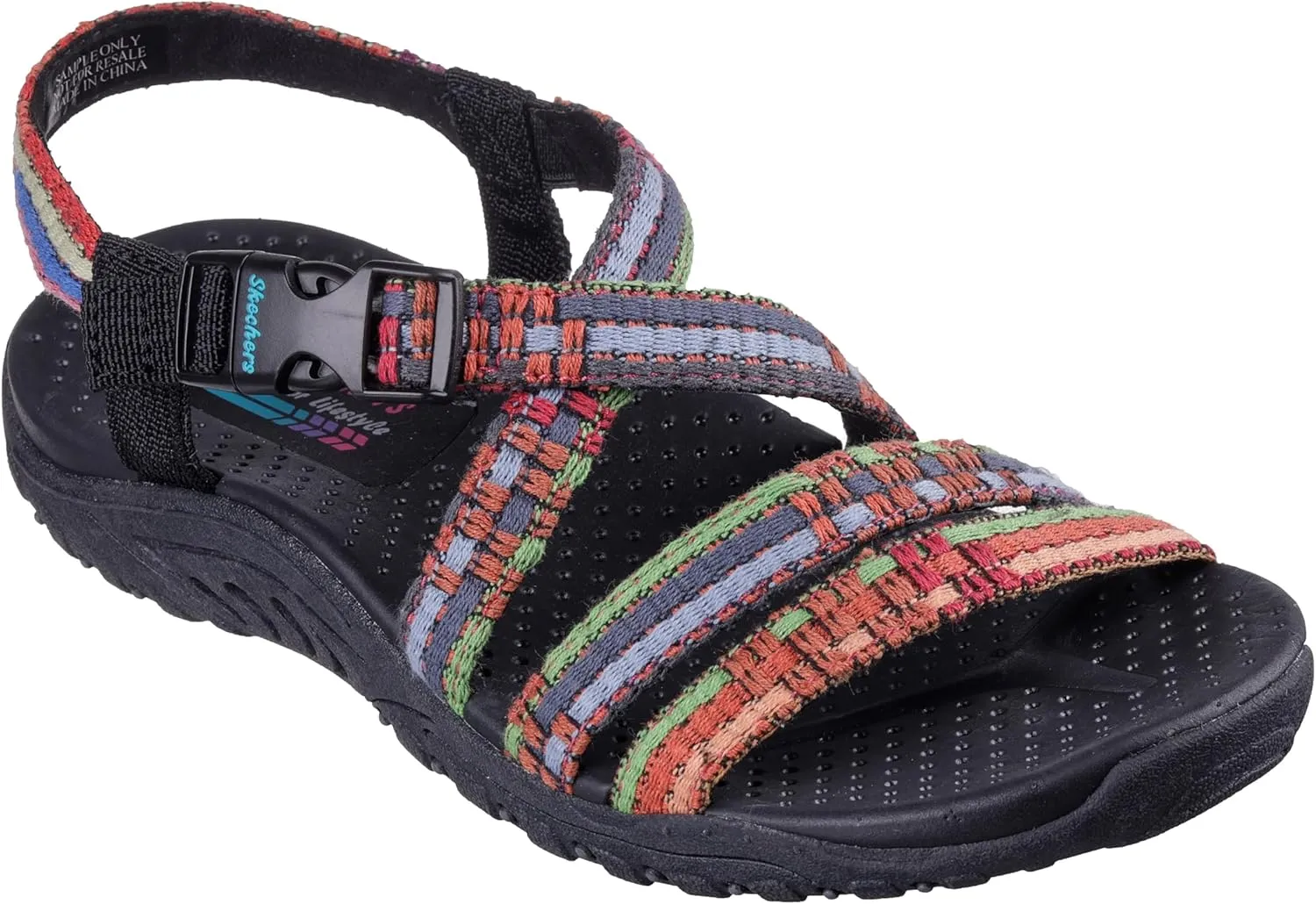 Skechers Women's Reggae Sew Me Boho Woven Strappy Slingback