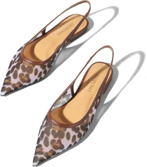 Slingback Flats for Women Stylish Pointed Toe Design with Comfortable Mesh Material for Breathable Party Dress Elegant Shoes