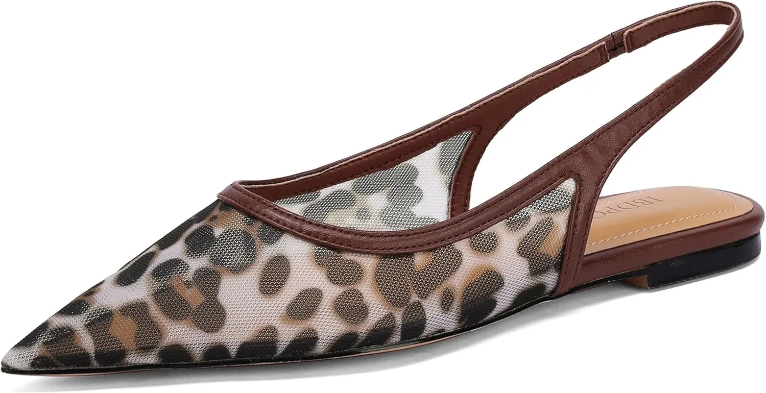 Slingback Flats for Women Stylish Pointed Toe Design with Comfortable Mesh Material for Breathable Party Dress Elegant Shoes