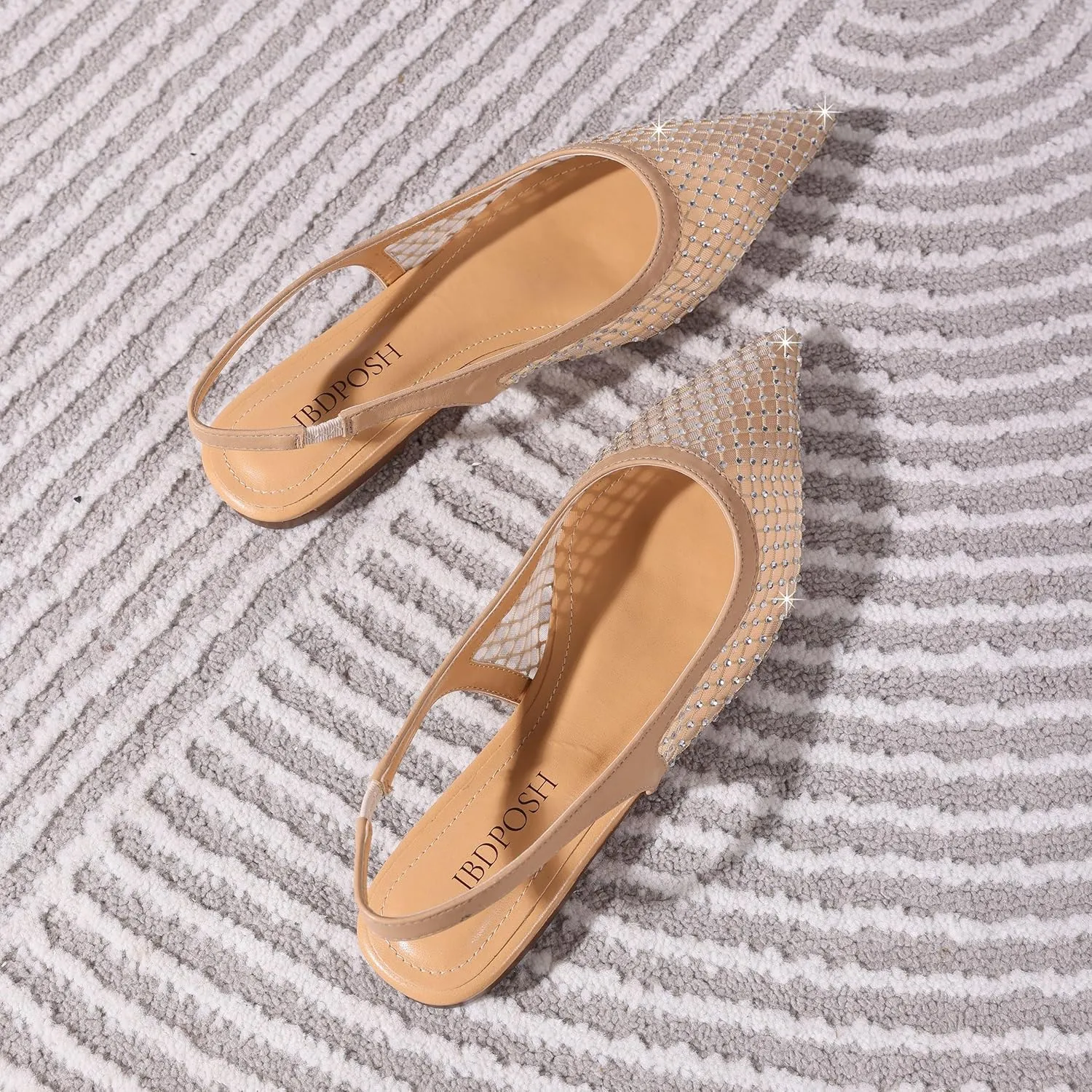 Slingback Flats for Women Stylish Pointed Toe Design with Comfortable Mesh Material for Breathable Party Dress Elegant Shoes