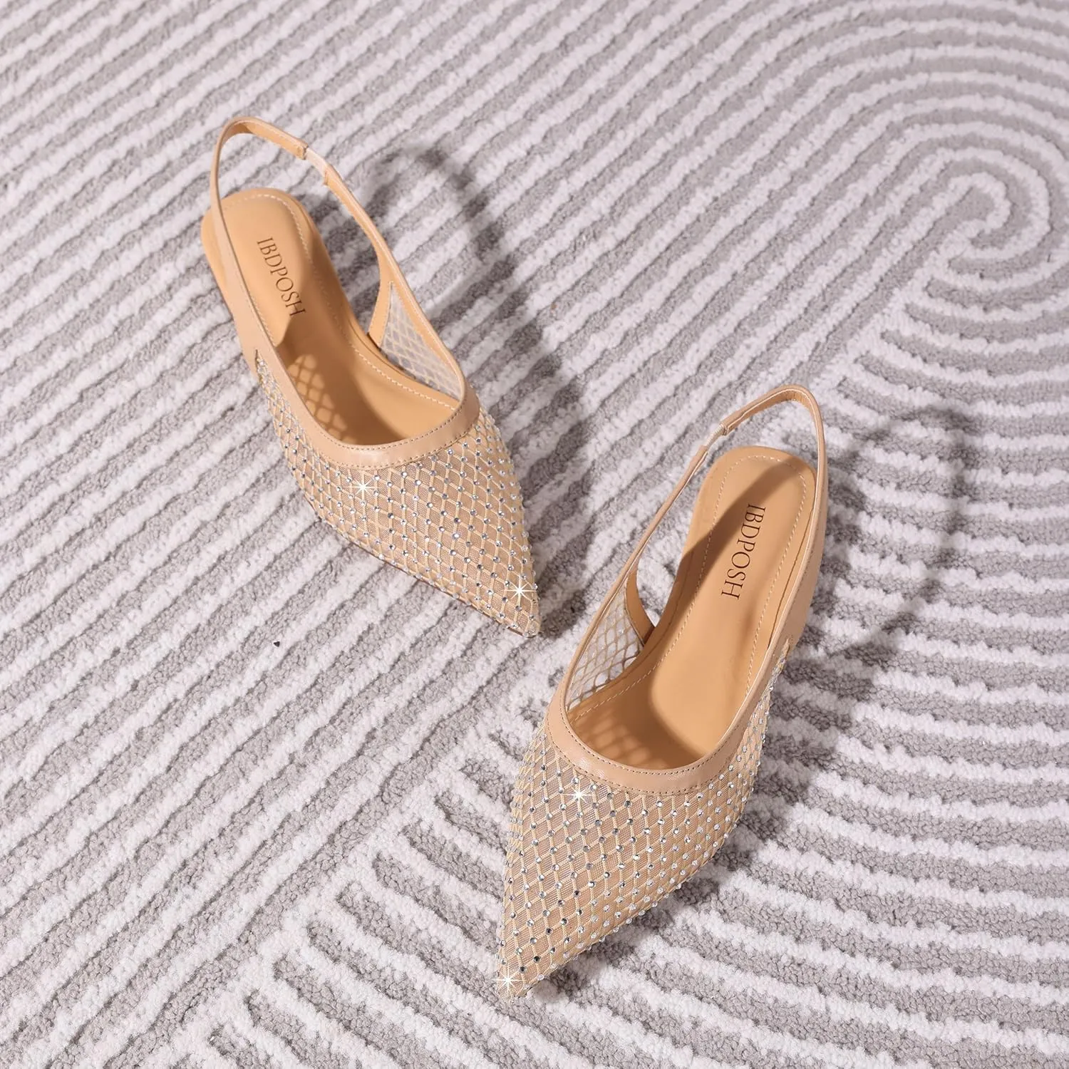 Slingback Flats for Women Stylish Pointed Toe Design with Comfortable Mesh Material for Breathable Party Dress Elegant Shoes