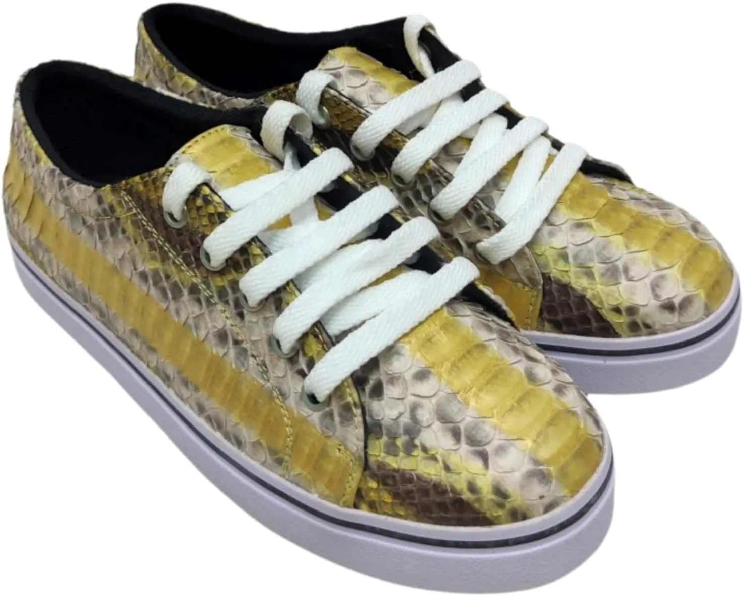 Snakeskin Low Top Platform Sneakers Shoes