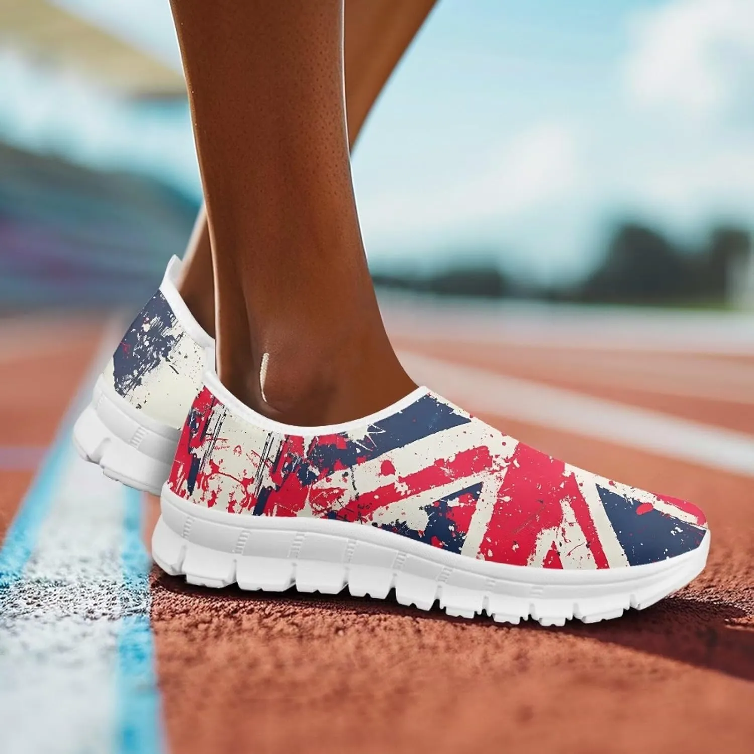 Sneakers for Women Low Top Shoes Womens Lightweight Tennis Loafers Slip on Casual Outdoor Workout Flats All Seasons White Sole