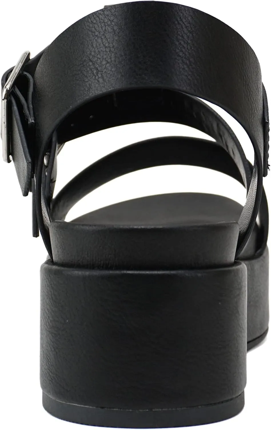 Soda “Drifter” ~ Women Flatform Multi Strap Double Buckle Open Toe Ankle Strap Platform Wedge Sandals