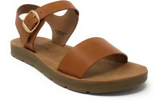 Soda PLENTY ~ Women's Strappy Ankle Wrap Buckle Fashion Flat Sandals