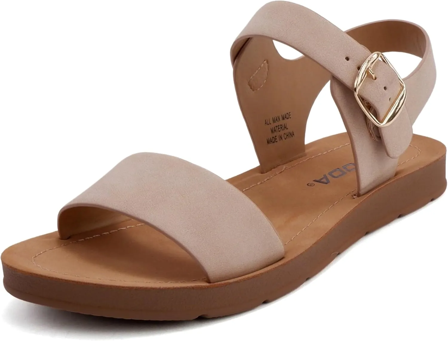Soda PLENTY ~ Women's Strappy Ankle Wrap Buckle Fashion Flat Sandals