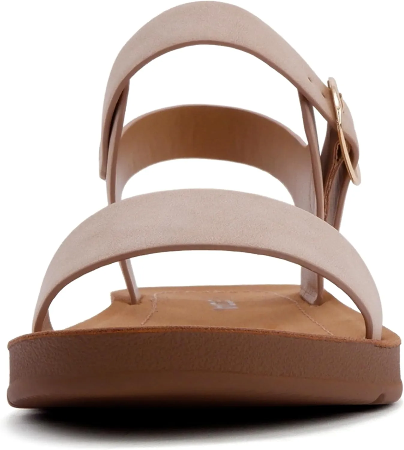 Soda PLENTY ~ Women's Strappy Ankle Wrap Buckle Fashion Flat Sandals