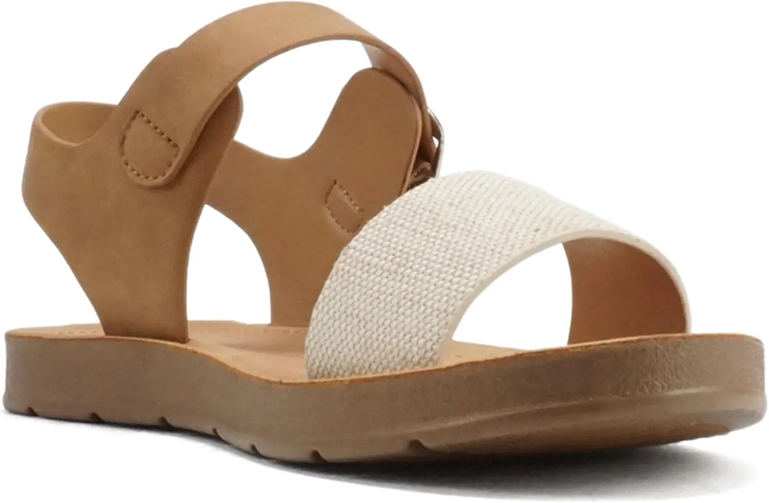 Soda PLENTY ~ Women's Strappy Ankle Wrap Buckle Fashion Flat Sandals