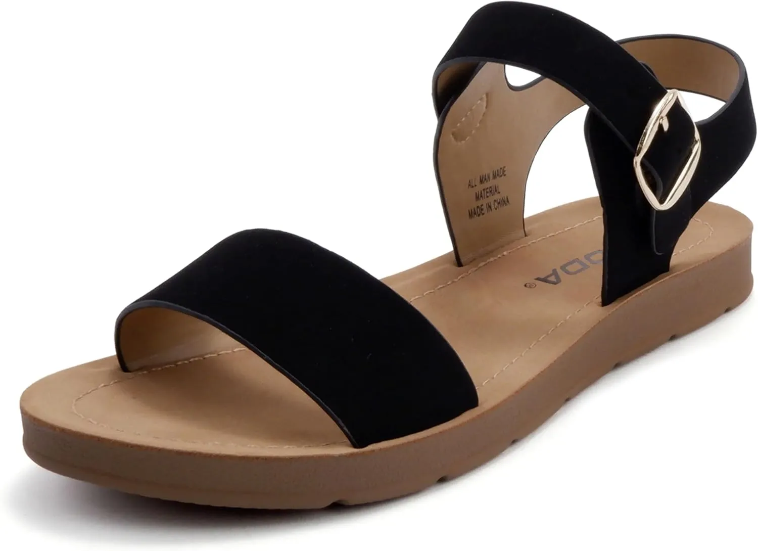 Soda PLENTY ~ Women's Strappy Ankle Wrap Buckle Fashion Flat Sandals