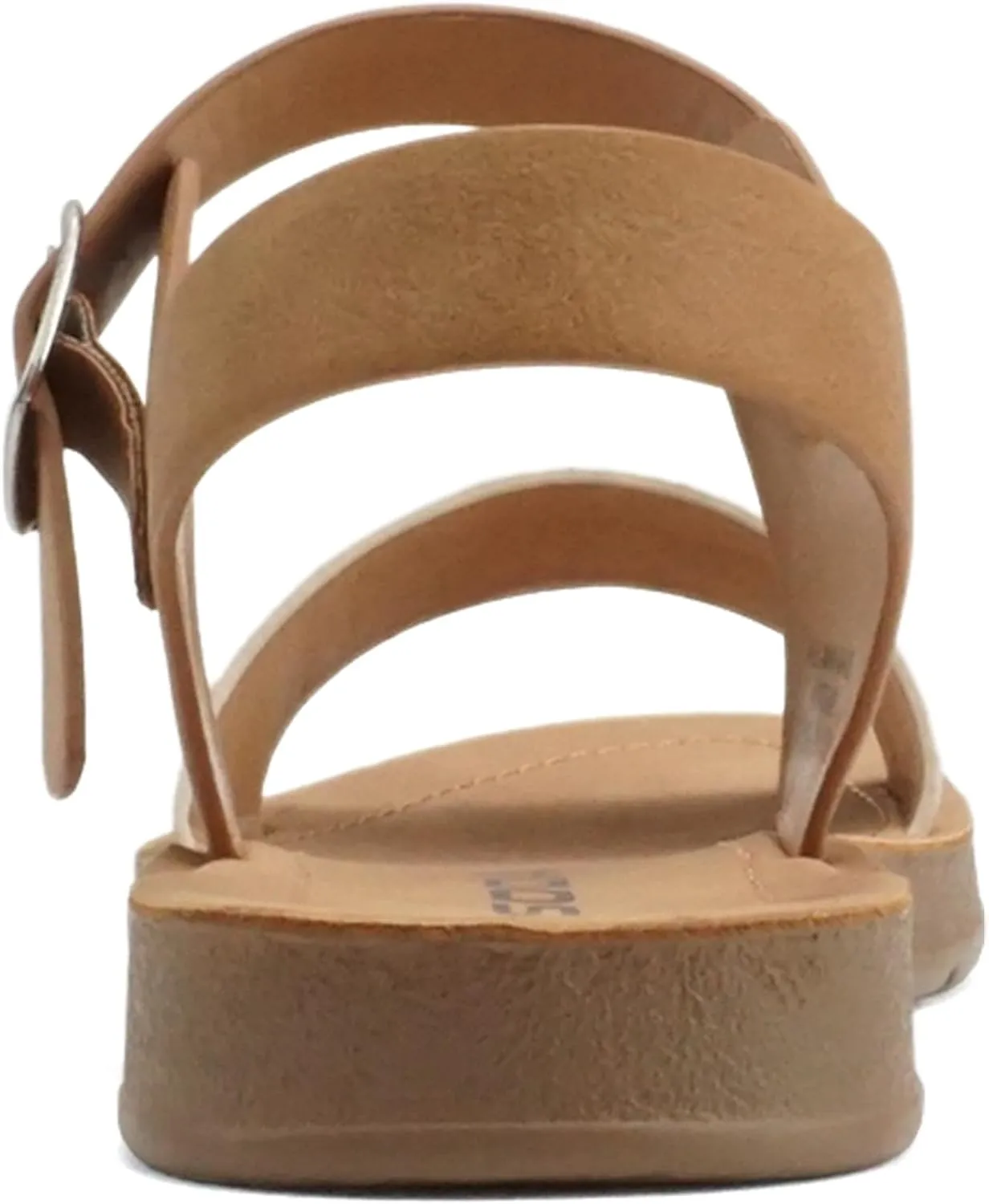 Soda PLENTY ~ Women's Strappy Ankle Wrap Buckle Fashion Flat Sandals
