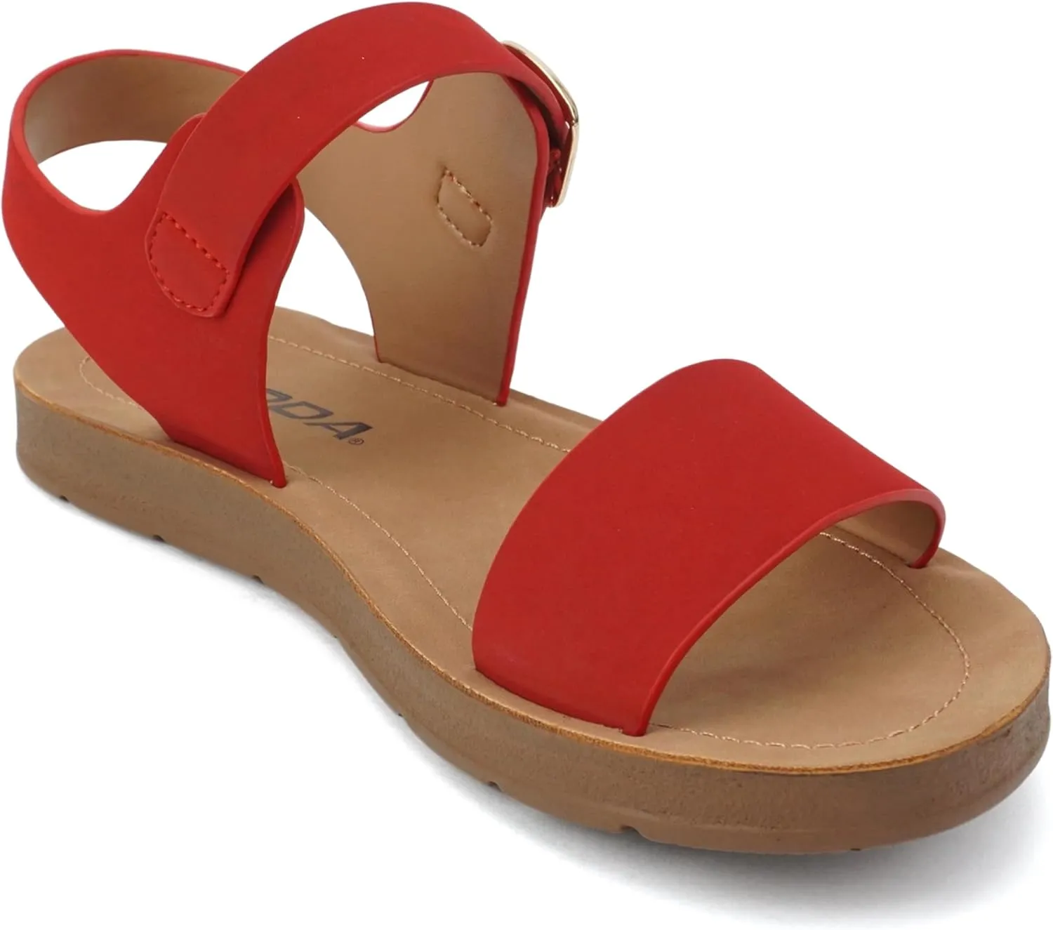 Soda PLENTY ~ Women's Strappy Ankle Wrap Buckle Fashion Flat Sandals