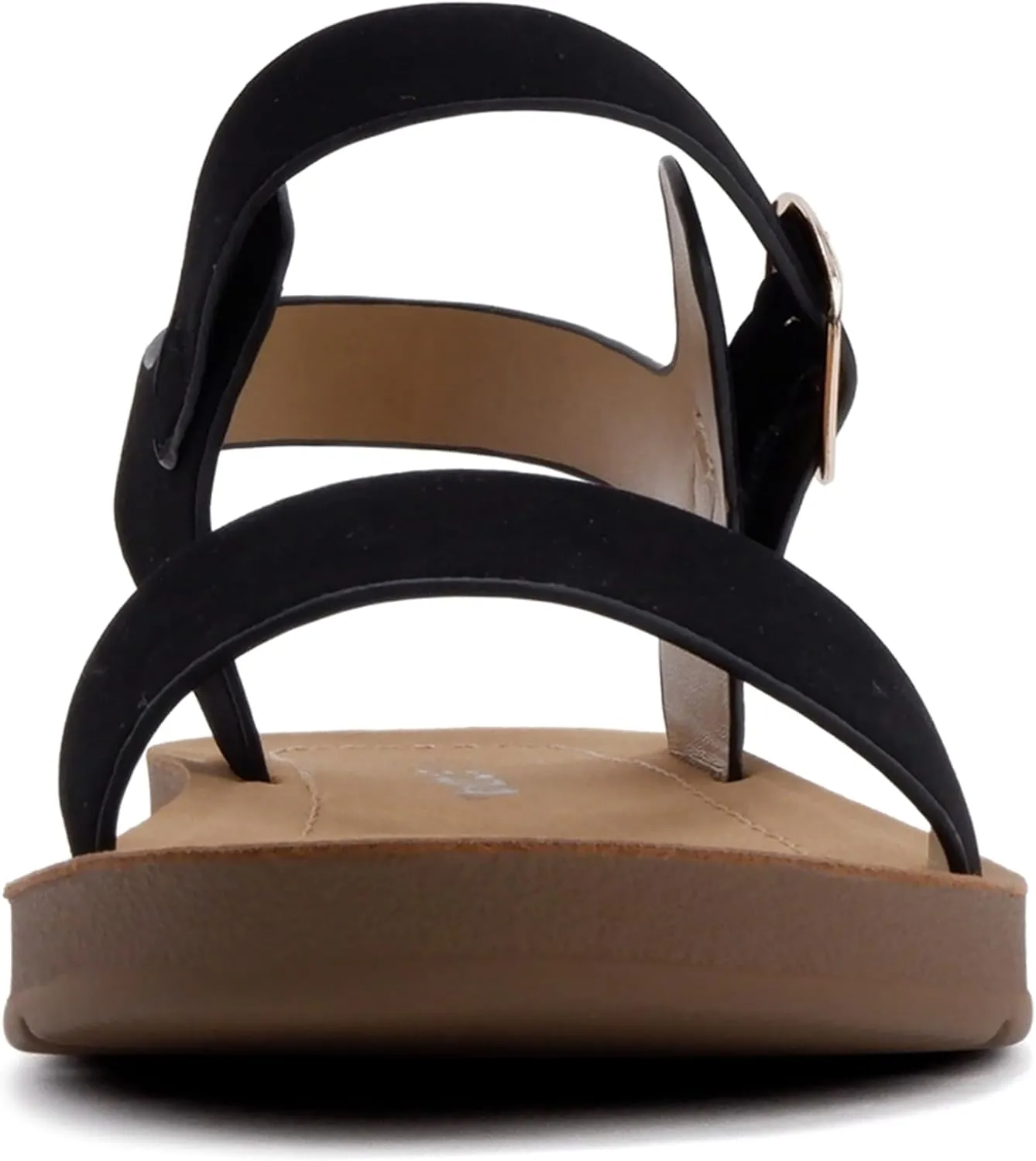 Soda PLENTY ~ Women's Strappy Ankle Wrap Buckle Fashion Flat Sandals