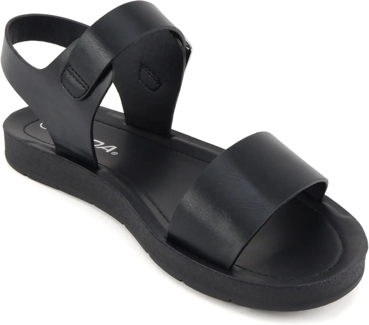 Soda PLENTY ~ Women's Strappy Ankle Wrap Buckle Fashion Flat Sandals