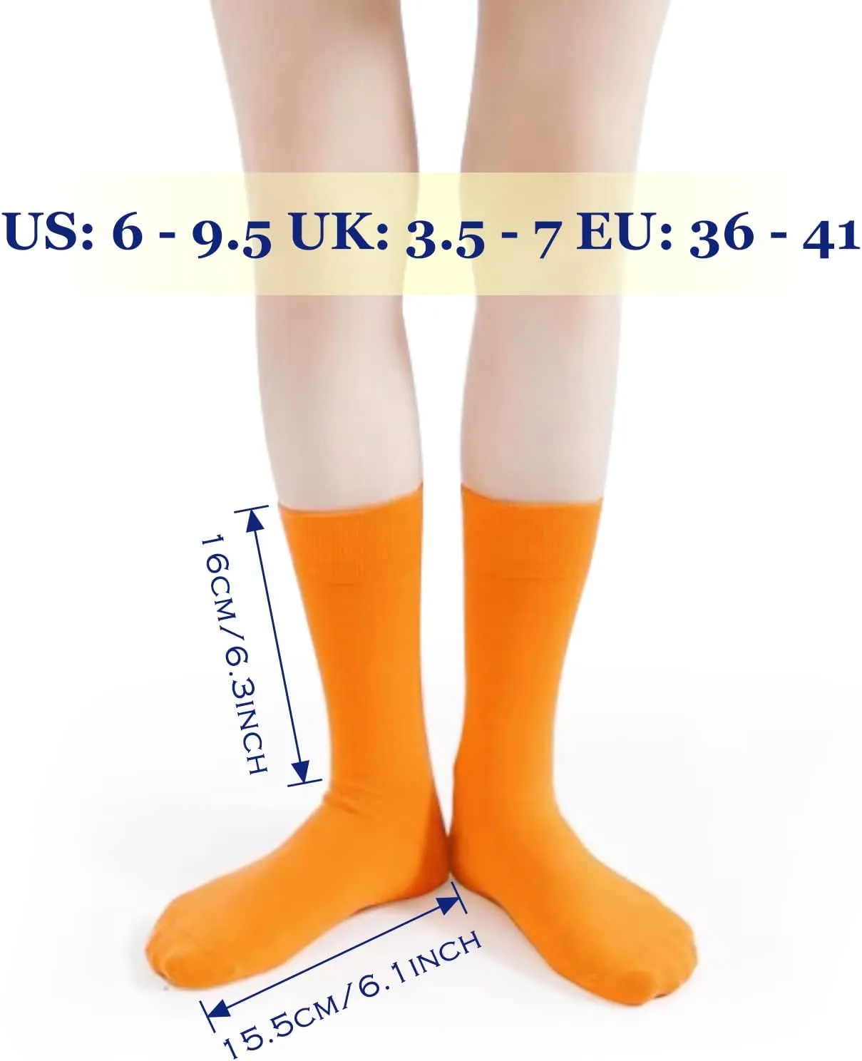 Solid Multi-Color Crew Socks For Women Cotton Athletic Socks,Womens Dress Socks,7PACKS