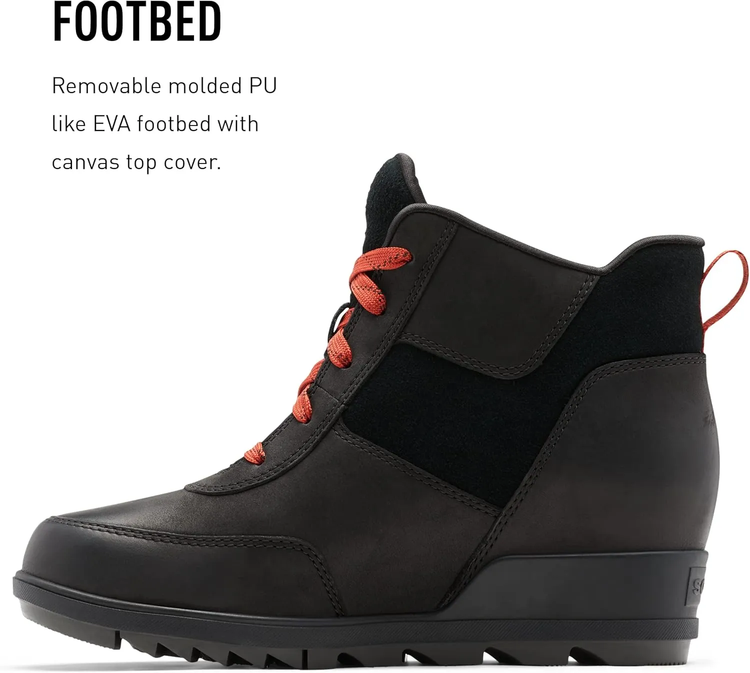 Sorel Women's Evie Sport Lace Bootie — Waterproof Suede & Leather — Wedge Ankle Sneaker — Booties