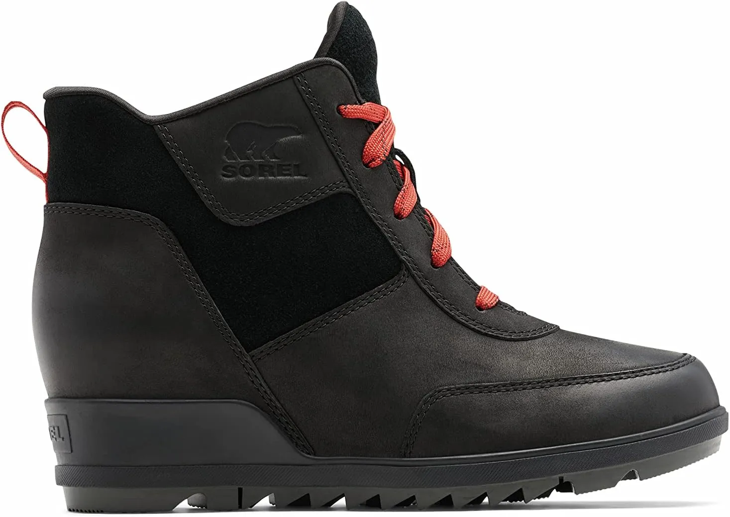 Sorel Women's Evie Sport Lace Bootie — Waterproof Suede & Leather — Wedge Ankle Sneaker — Booties