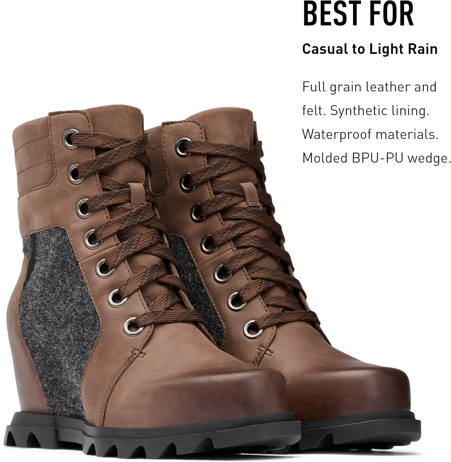 Sorel Women's Joan of Arctic Wedge III Lexie Boot — Waterproof Leather Wedge Boots