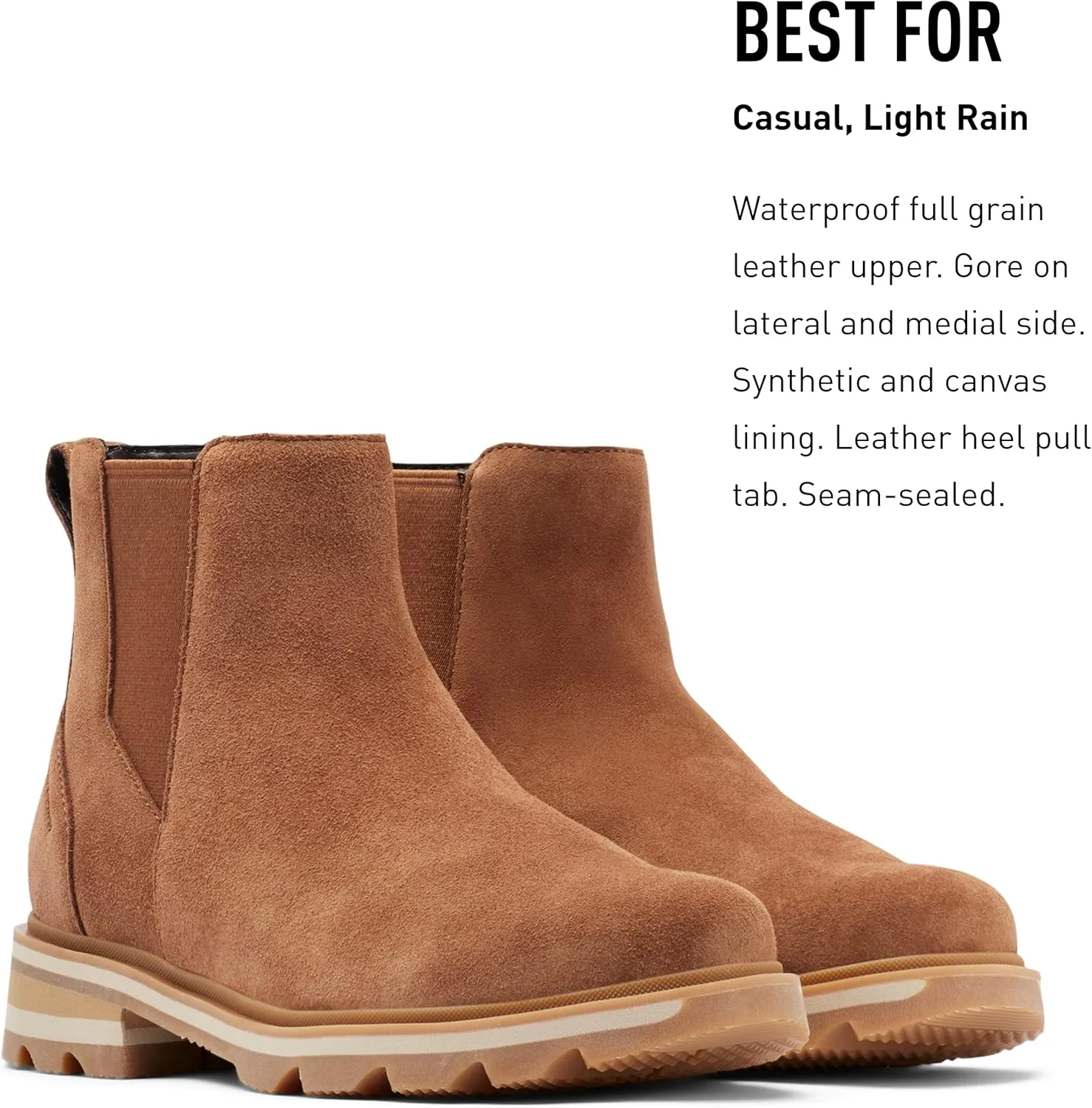 Sorel Women's Lennox Chelsea Rain Boot — Waterproof Leather Boots