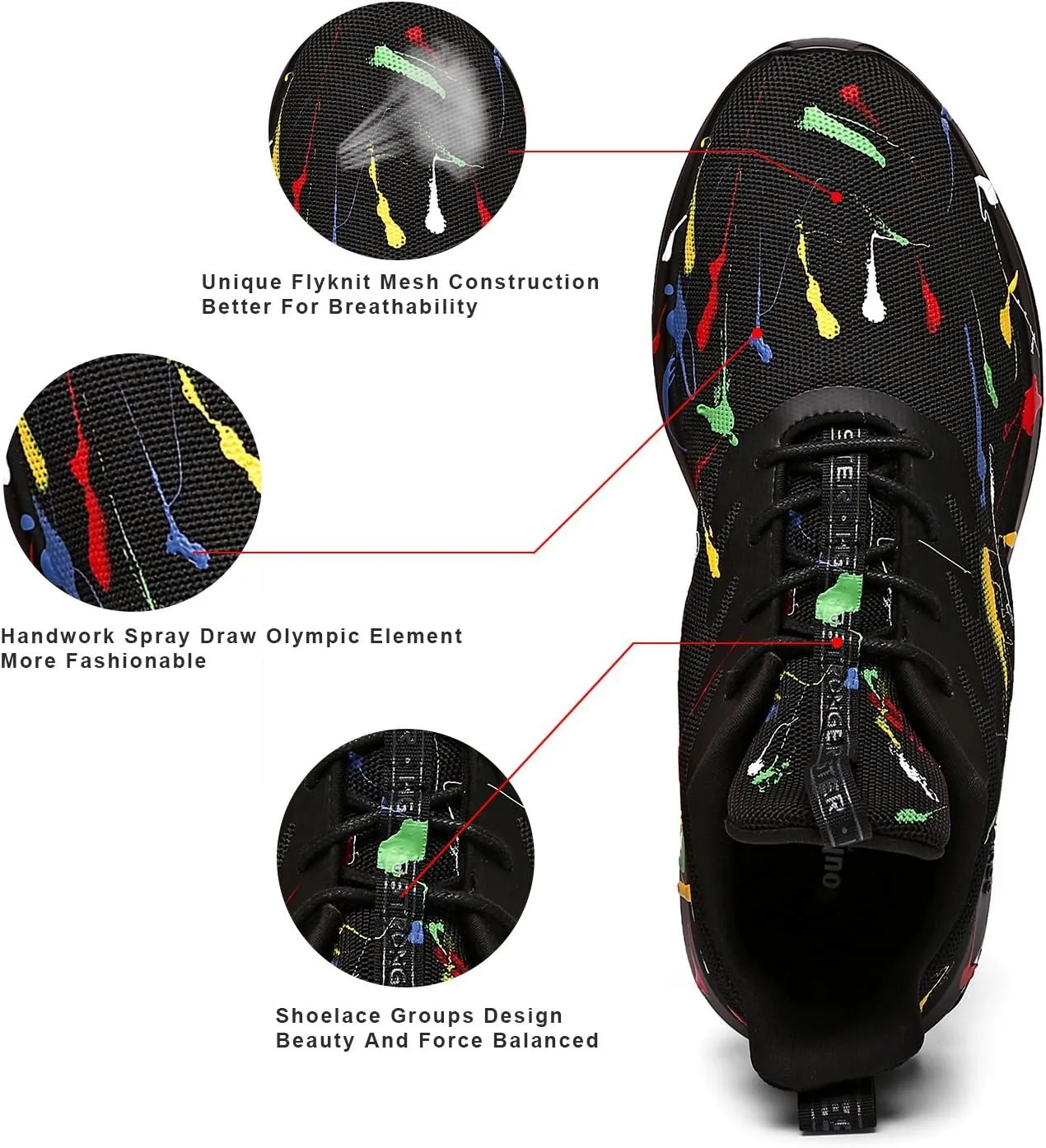 Soulsfeng Womens Running Shoes Lightweight Breathable Tennis Shoes Non Slip Fashion Walking Sneakers