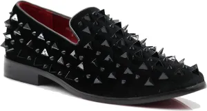 SPK09 Men's Vintage Spike Dress Loafers Slip On Fashion Shoes Classic Tuxedo Dress Shoes