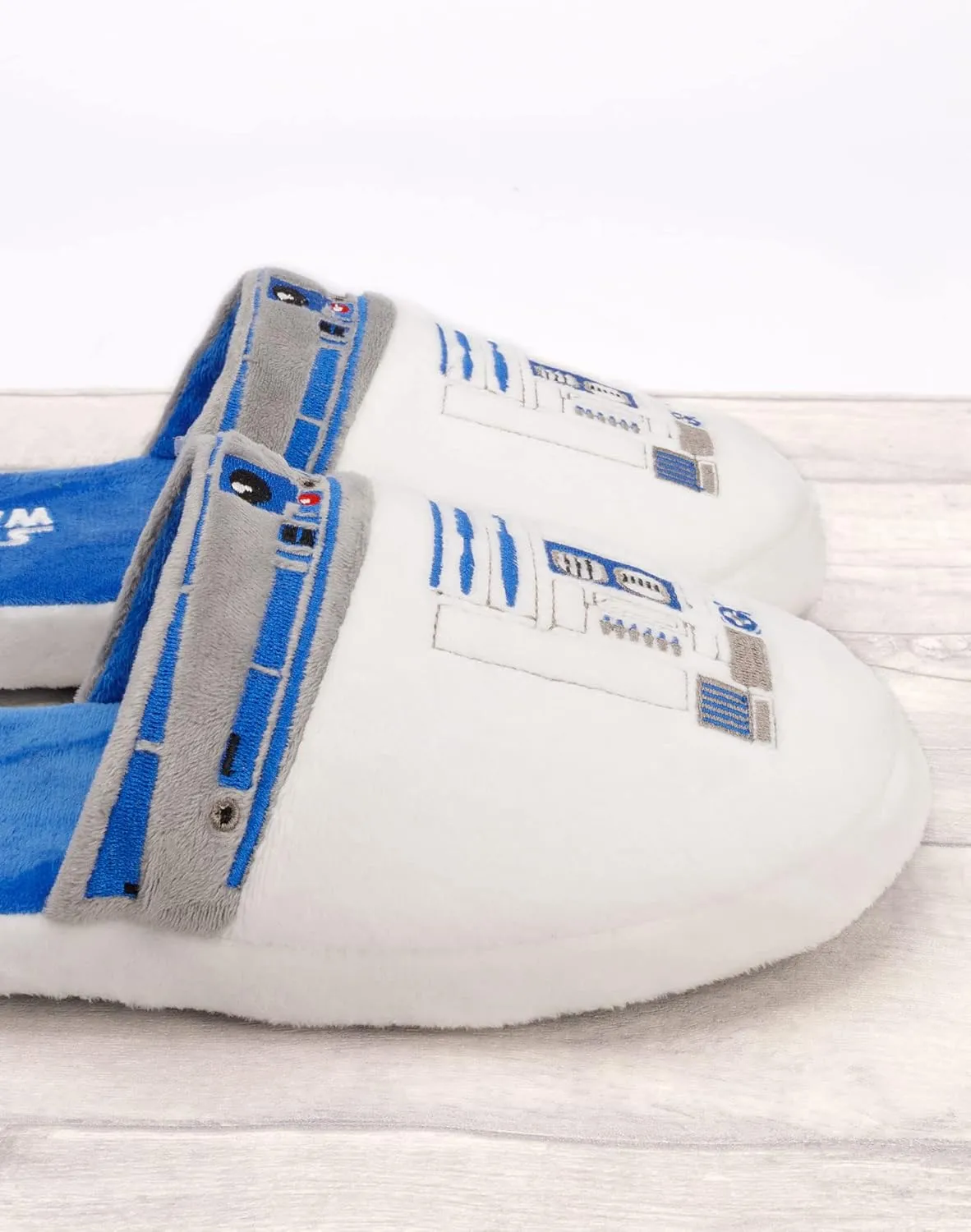 STAR WARS Slippers Mens Yoda Jedi OR R2D2 Slip On House Shoes Loafers