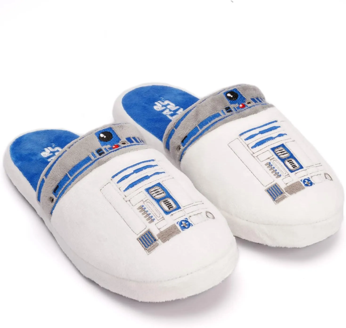 STAR WARS Slippers Mens Yoda Jedi OR R2D2 Slip On House Shoes Loafers