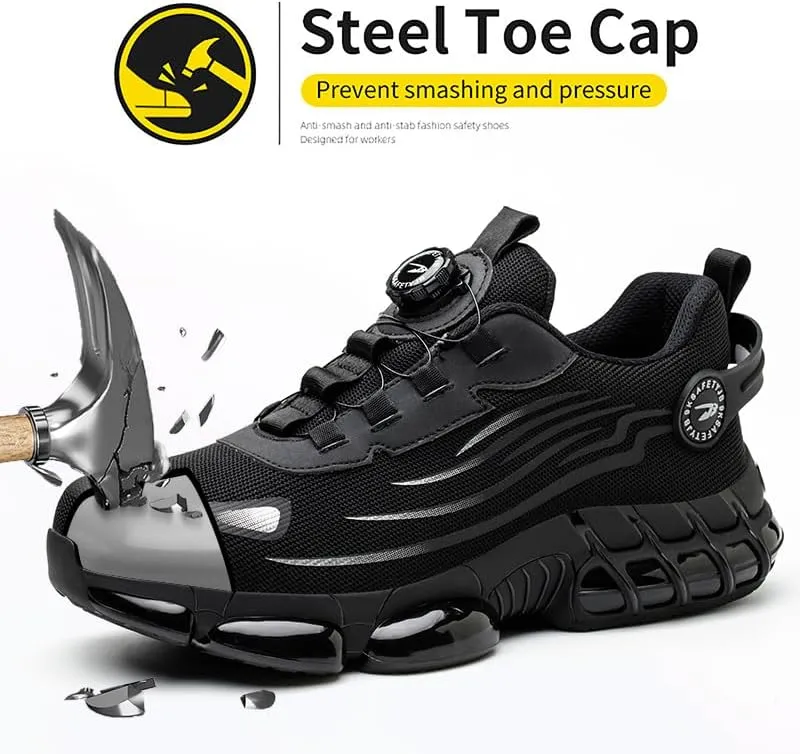 Steel Toe Work Sneakers for Men Women Lightweight Comfortable Industrial & Construction Work Safety Shoes