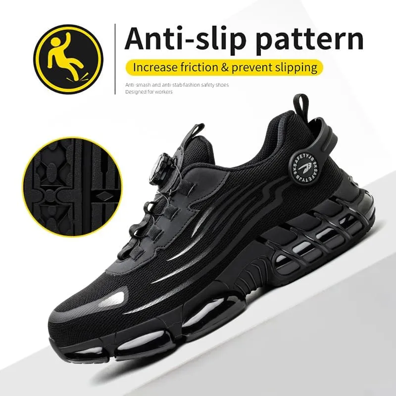 Steel Toe Work Sneakers for Men Women Lightweight Comfortable Industrial & Construction Work Safety Shoes