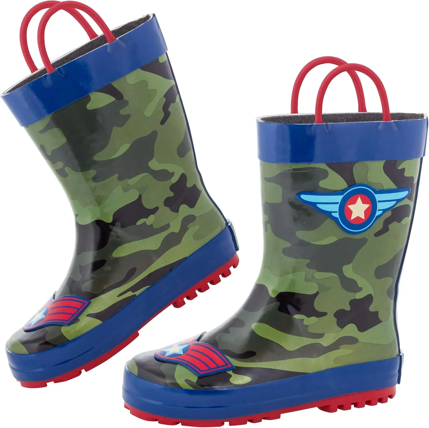 Stephen Josheph Baby Girls' All-Over Print Rain Boots, Pilot
