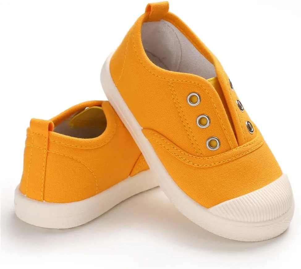 Timatego Toddler Boys Girls Canvas Slip On Shoes Lightweight Casual Kids Sneakers School Runing Tennis Shoes
