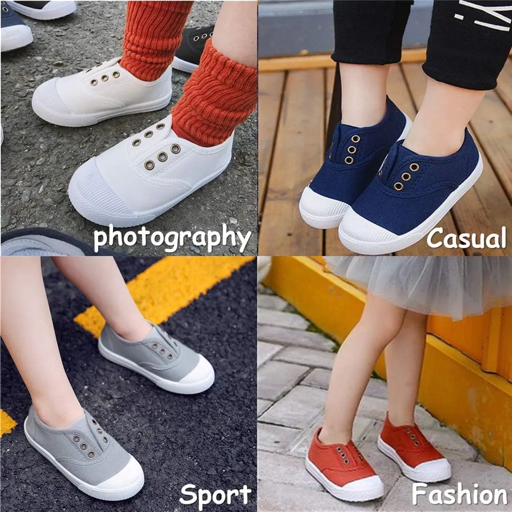 Timatego Toddler Boys Girls Canvas Slip On Shoes Lightweight Casual Kids Sneakers School Runing Tennis Shoes