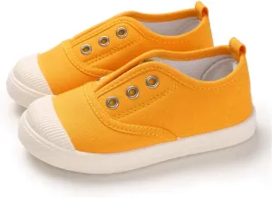 Timatego Toddler Boys Girls Canvas Slip On Shoes Lightweight Casual Kids Sneakers School Runing Tennis Shoes